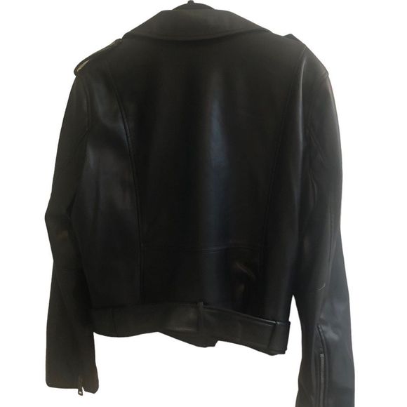 DKNY Super Soft Faux Leather Moto Jacket Size XL - Picture 4 of 5